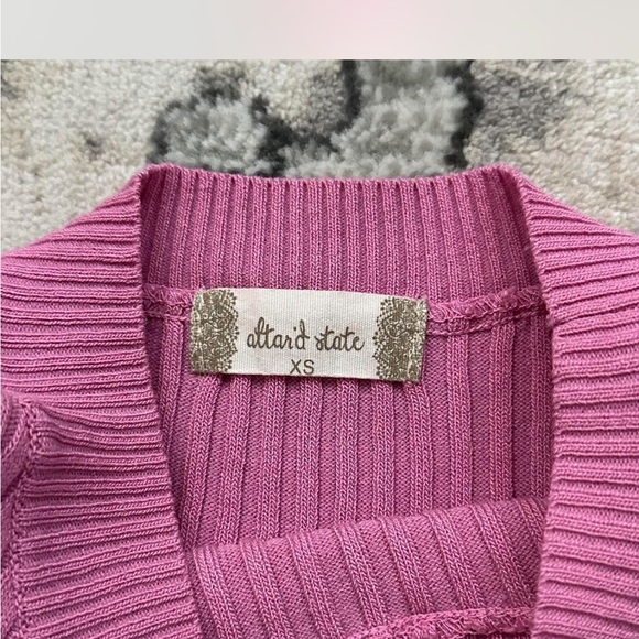 Altar'd State Ribbed Sleeveless Bodysuit in Pink - Picture 5 of 6